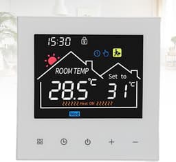 Digitale Thermostaat - Slimme Regelaar - Temperatuur Beheer - Programmeerbaar LCD - 86x86mm - Zwart — thumbnail 4