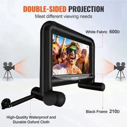 Beamer Scherm - Projector Scherm - Projector Screen - Projector Scherm voor Beamer - Projector Doek - Home Cinema Thuisbioscoop - Draagbare Beamer - Outdoor Projectie - 16ft — thumbnail 4