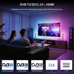 TuTu Tizen Smart TV - LED HD - 24 inch/61 cm - Streaming apps - AirPlay - HDMI x3, USB x2, CI+ - Tripple Tuner DVB-T/T2/S/S2/C - Frameless Design - Geassembleerd in Nederland - TU24Q1H-T8 — thumbnail 4
