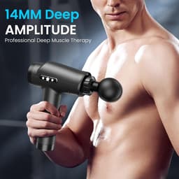 Massagepistool - Spierstimulator - Spierherstel - 30 Snelheden - 25 x 23 x 5 cm - Zwart — thumbnail 5