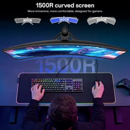 KOORUI 34-inch Gebogen Gaming Monitor G3441XC – WQHD 3440×1440 – 240Hz – VA – 1500R – HDR400 – 1ms MPRT – HDMI 2.1 & DP 1.4 - Zwart — thumbnail 5