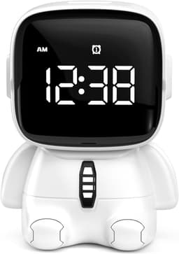 Wekker voor tienerjongens met 2 instelbare alarmgeluiden, 5 alarmmelodieën, snooze-functie, aanpasbare 12/24-uurs timer en USB-oplaadpoort. — thumbnail 1