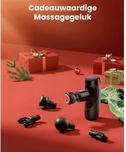 NIVA® Masage Gun – Voor Spierherstel en Pijnverlichting – Mini Massagepistool met Warmtefunctie – Zwart – 14cm x 9cm x 5cm — thumbnail 3