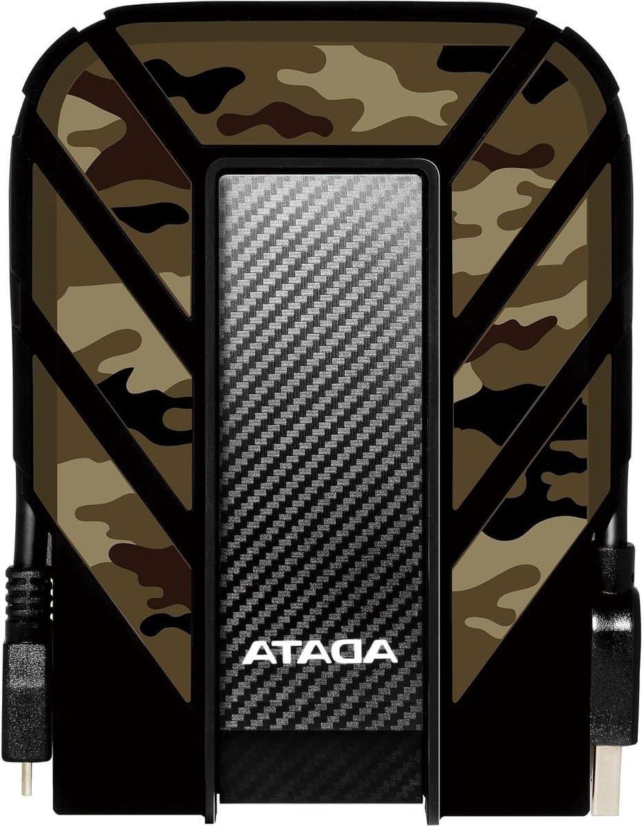 Externe Harde Schijf - Opslagapparaat Data - Bestanden Opslaan - Militaire Schokbestendigheid - 2TB - Camo — afbeelding 1