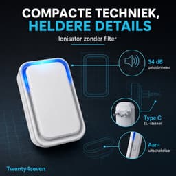 Twenty4seven® Mini Luchtreiniger Tegen Huisstofmijt - Stopcontact Air Purifier - Slaapkamer & Huisdieren — thumbnail 3
