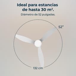 Plafondventilator met LED - stille DC motor - afstandsbediening - zomer-/winterfunctie - Ø132 cm - 40W - 6 snelheden — thumbnail 5