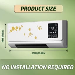 Wandventilator - Draagbare ventilator - Ruimte Koelen - Energiebesparend - 544 x 198 x 114 cm - Wit — thumbnail 2