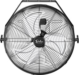 Wandventilator Metaal - Industriële Ventilator - Werkplaats Koelen - Stille Werking - 508 cm - Zwart — thumbnail 1