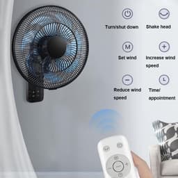 Wandventilator - Muurventilator - Ruimte Koelen - Oscillerend - 55 Watt - Wit — thumbnail 3