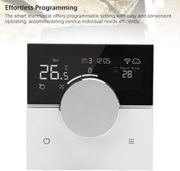 Slimme Wifi Thermostaat - Programmeerbare Thermostaat - Verwarming Regelen - Volledig Touchscreen - 10 x 10 x 7 cm - Wit — thumbnail 5