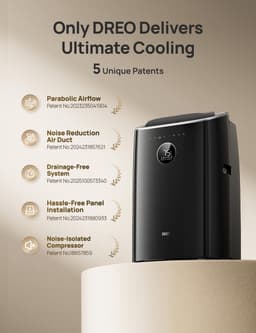 Mobiele airco 7500 BTU stil met app bediening luchtontvochtiger timer voor slaapkamer en kantoor — thumbnail 5