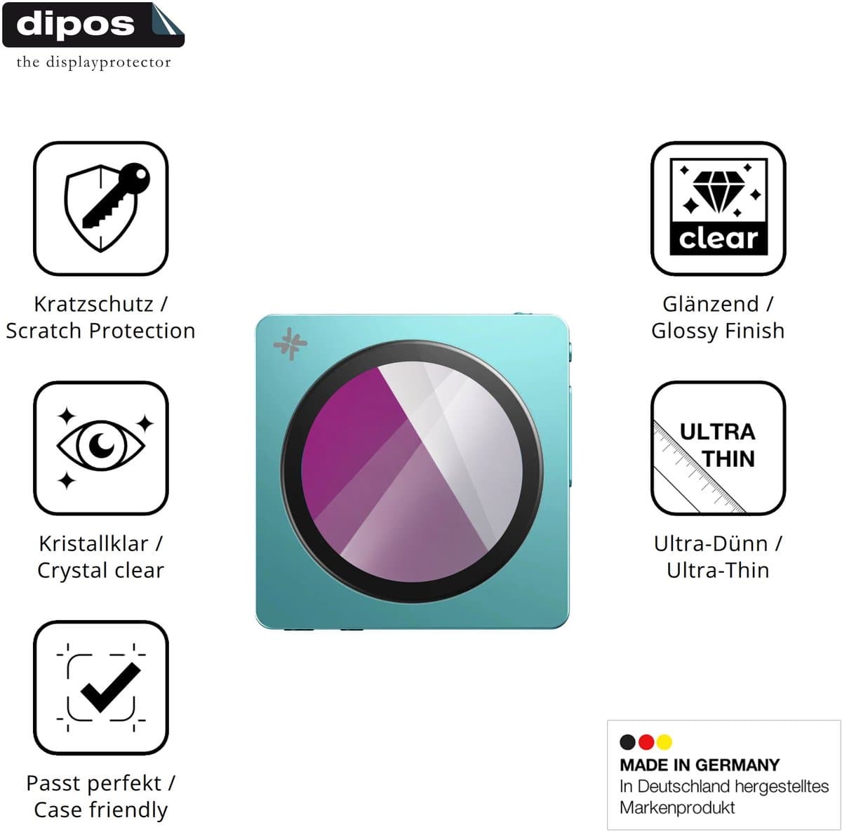 dipos – 4x Beschermfolie geschikt voor FiiO SnowSky Disc | Krasbestendige & heldere Screenprotector Ultra-Thin — afbeelding 1