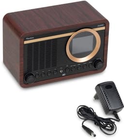 DAB radio - Audizio Ovaro - Retro radio met Bluetooth, FM en DAB+ - Donker hout — thumbnail 3