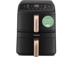 Airfryer met Twee Manden - Heteluchtfriteuse Compact - Gezond Koken - Verticale Ruimtebesparing - 86 Liter - Zwart