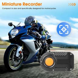 SnelShoppen - Motorfiets Dashcam 1080P HD Waterdicht IP66 Geïntegreerd WiFi 110° Groothoek Ringopname Mini Draagbaar met Montagekit — thumbnail 2