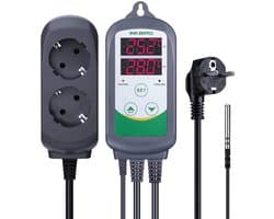 Digitale Thermostaat – Verwarmen & Koelen – Temperatuurregelaar met Sensor – Alarm – -50 tot 120°C