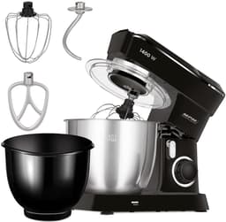 Keukenmachine 4,5 l - multifunctionele mixer - 1400 W - twee kommen en drie gardes - ShopVlot — thumbnail 1