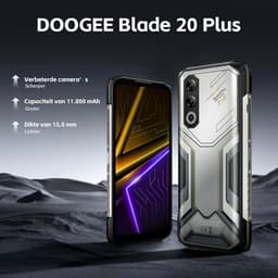 Robuuste smartphone - DOOGEE Blade20 Plus - 6,6" 120Hz - 48GB(6+42) RAM - 256GB ROM - 11800 mAh/33 W - Android 16 - NFC GPS - Zilver — thumbnail 2