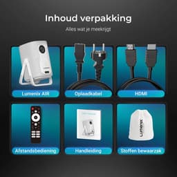 Mini projector - Full HD 1080p - 500 ANSI Lumen - met Google TV en Netflix - SnelShoppen — thumbnail 5