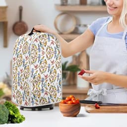 Keukenmixerhoes - Apparaatbeschermer - Keuken Organisatie - Met handvat - 40 cm lengte - Vogelpatroon — thumbnail 4