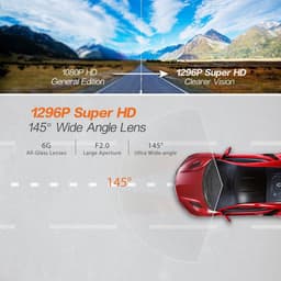 Dashcam - Auto camera - Verkeersregistratie - Groothoeklens - 5 cm scherm - Zwart — thumbnail 3
