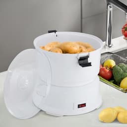 Elektrische Aardappelschilmachine - Keukenapparaat - Snel Groenten Schillen - 85W Puur Koper Motor - 0.8 kg Capaciteit - Wit — thumbnail 5