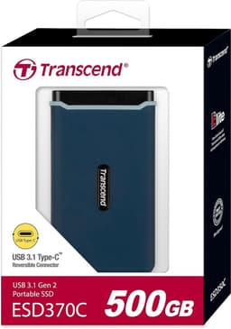Externe SSD - Draagbare Opslag - Bestanden Overzetten - Schokabsorberend Ontwerp - 500GB - Marineblauw — thumbnail 3