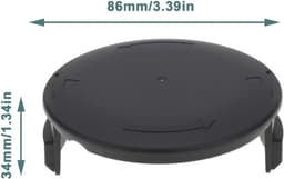 Grasmaaier Spoel Dop 86x34mm - 2x Spoel Cap - Kunststof - Zwart - Slijtvast - Bescherming Lijnspoel - Spoeldop — thumbnail 5