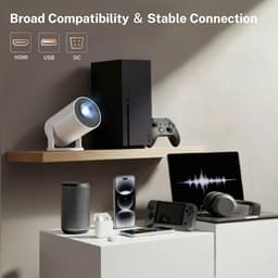 4K, videoprojector, Android 11, videoprojector met Bluetooth 5 en wifi 6, LYNCAST 1080p, draagbare projector voor telefoon/tv-stick/HDMI/PS5/iOS — thumbnail 3