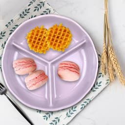 Lunchplaten, Verdeelde Keramische Dinerplaat - Lichtpaars - Magnetron- en Vaatwasserbestendig - ShopVlot — thumbnail 2