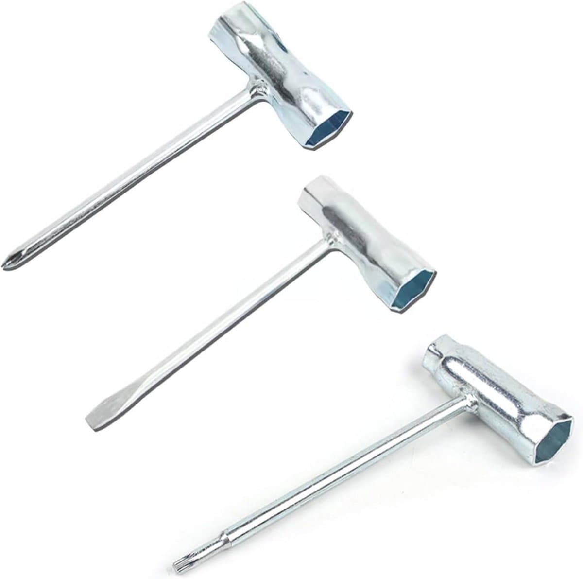 Universele Bougiesleutel Set 3-delig - 13 x 19 mm & 16 x 19 mm - T-handgreep - Ideaal voor motorzaag en grasmaaier - ShopVlot — afbeelding 1