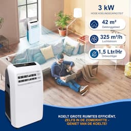 Mobiele airco draagbaar airconditioner met ontvochtiger afstandsbediening 9000 BTU — thumbnail 3