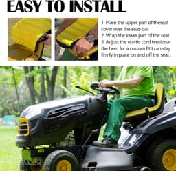 Thijox - Aisny Stoelbekleding voor zitgrasmaaiers, Weerbestendige Grasmaaier Stoelhoes LP92334, Bescherming voor John Deere Grasmaaier en Gator tot 45 — thumbnail 4