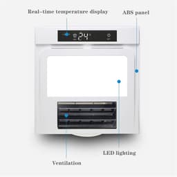 Geïntegreerde Plafondventilator - Ventilatie Verlichting Combo - Frisse Lucht Creëren - 3-in-1 Combinatie - 30x30x14cm - Goud — thumbnail 4