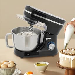 DIMICO - Mixer - Keukenmachine - Keukenmixer met Mengkom - 4,5L - RVS - 1000W - 8 Snelheden - Inclusief Deeghaak, Garde en Klopper — thumbnail 3