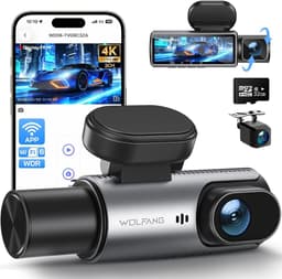 3-kanaals Dashcam - 4K Resolutie - Super Nachtzicht - Ingebouwde Wifi - Voor Auto's — thumbnail 1