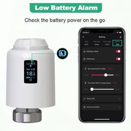 Slimme Thermostaatkop - Radiatorkraan Actuator - Energie Besparen - Wifi Afstandsbediening - M30*1.5 - Wit — thumbnail 5