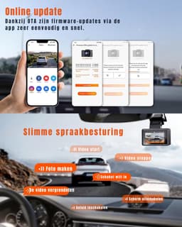 QORA® Dual Dashcam - Voor en Achter Camera – Auto Camera Met Nachtzicht – Zwart - 9cm x 8cm x 3cm; 900 g — thumbnail 3