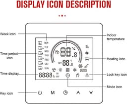 Slimme Thermostaat - Verwarmingscontroller - Energie Besparen - App Bediening - 41x86x86mm - Zwart — thumbnail 5