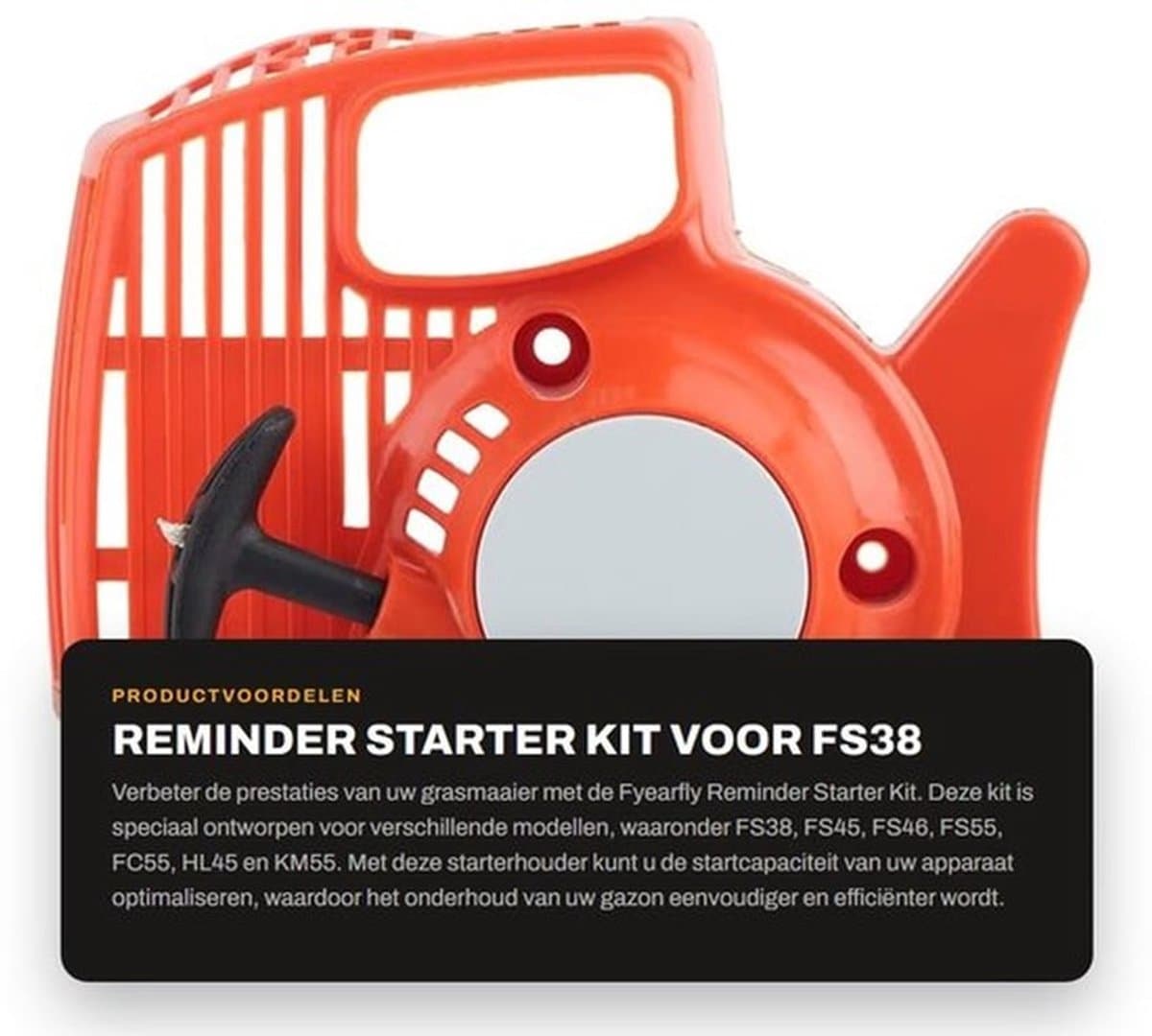 Starter Kit - Starter Houder - Geschikt voor FS38/FS45/FS46/FS55/FC55/HL45/KM55 - Plastic - Afmetingen 20 x 15,5 cm - Inclusief 1 x Recoil Starter - Startmotor — afbeelding 1
