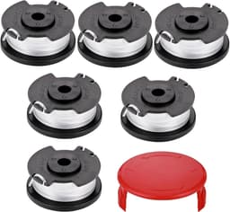 SnelShoppen - 6x Vervangende Draadspoelen voor Grasmaaier, 1.6 mm Draad, Geschikt voor Einhell TLE-03, Tuinaccessoires voor Tuinonderhoud — thumbnail 1