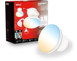 BRILONER Raven - Plafondventilator met verlichting - LED plafondlamp met ventilator - ventilator lamp zomer- en wintermodus - dimbaar - CCT - Ø44cm - wit — afbeelding 1