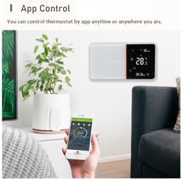 Digitale thermostaat - Slimme regelaar - Verwarming regelen - Wifi bediening - 95-240V AC - Wit — thumbnail 4