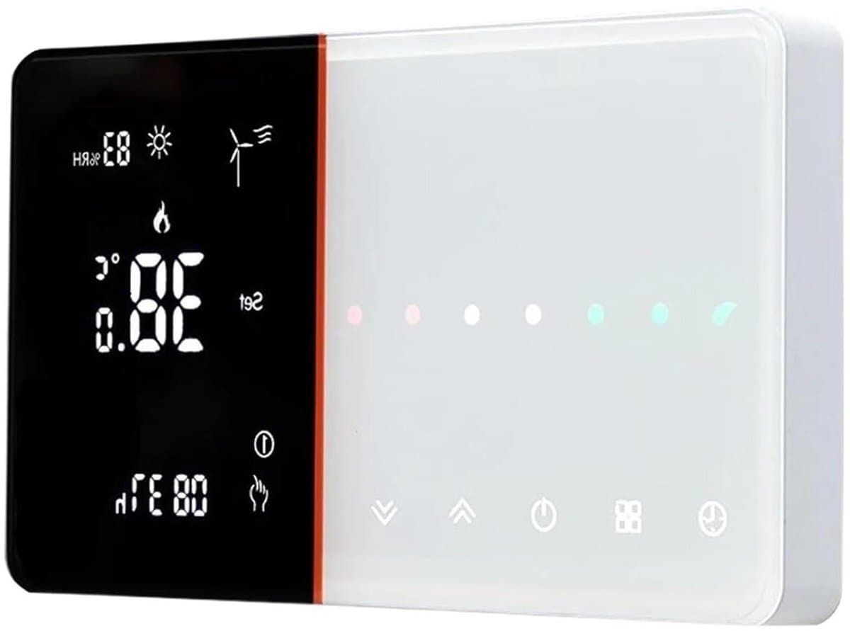 Digitale thermostaat - Slimme regelaar - Verwarming regelen - Wifi bediening - 95-240V AC - Wit — afbeelding 1
