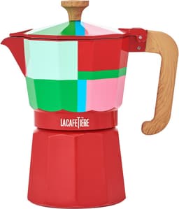 La Cafetière - Venice Percolator - Aluminium - Rood - 6 Kops - 290ml — thumbnail 1