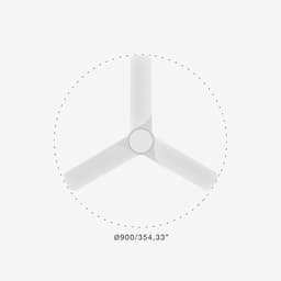 Faro Barcelona 33826 Hey Tub S plafondventilator wit 90 cm - Afstandsbediening - Stille en zuinige DC-motor - 6 snelheden - zomer en winterstand — thumbnail 4