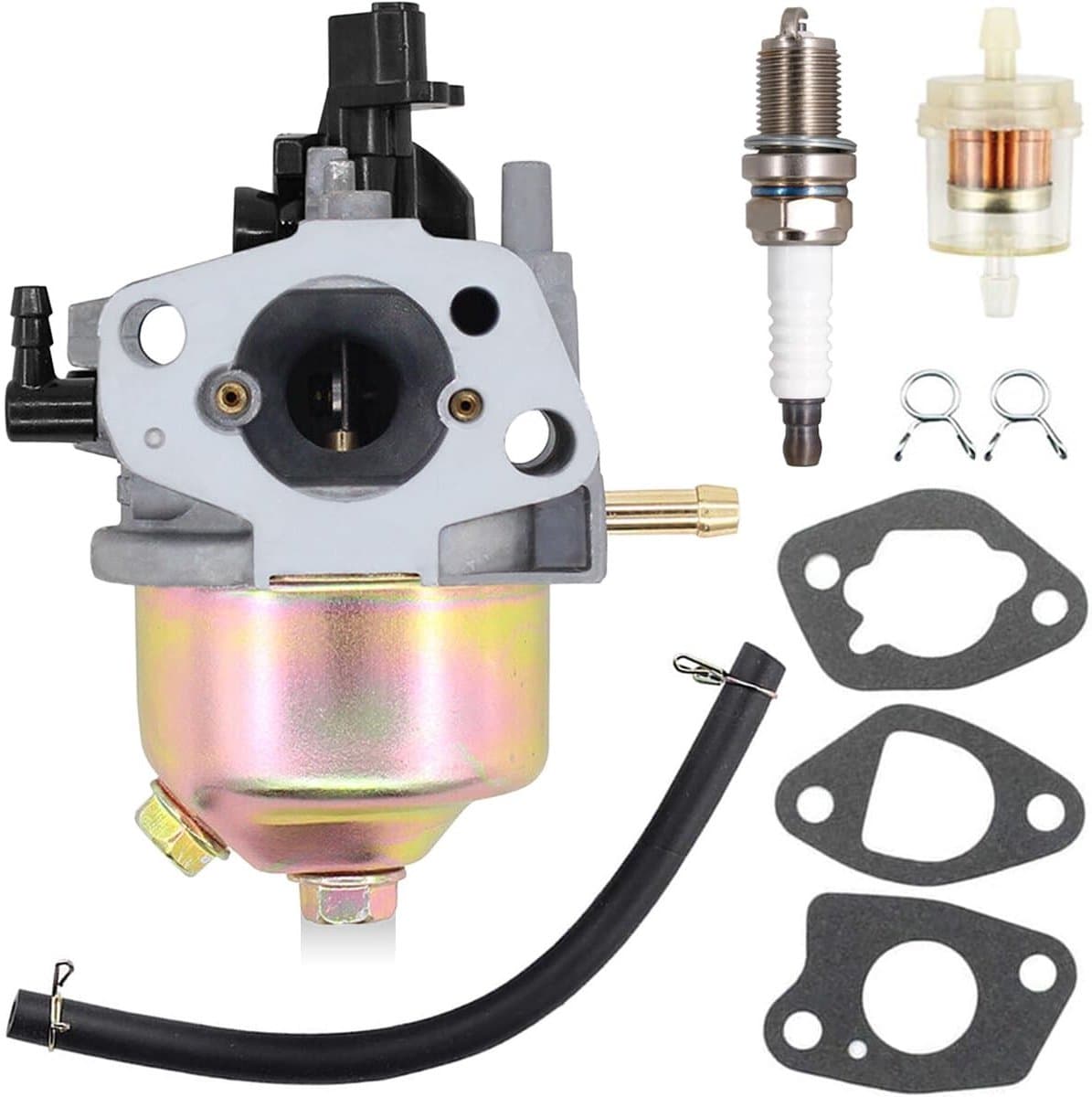 Dailygoods - Carburateur - Grasmaaier onderdelen - Inclusief bougie en brandstoffilter - Voor Mountfield modellen - Perfect voor onderhoud en vervanging — afbeelding 1