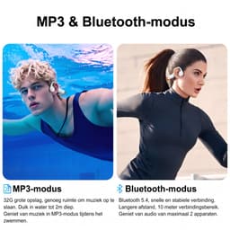 X7S - Bone Conduction Headphone – Open-Ear Sport Oortjes – Sport Hoofdtelefoon – Bluetooth Koptelefoon – IPX8 Waterbestendig – Hardlopen & Fitness – Wit — thumbnail 5