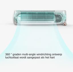 Bladloze Torenventilator - Draagbare Circulator - Ruimte Koelen - Stille Luchtstroom - 14.4x10x14.4 cm - Wit — thumbnail 5