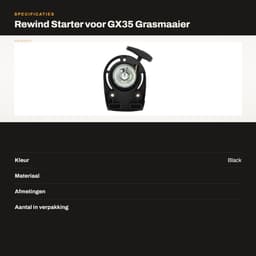 Dailygoods- Startkoord vervangingsonderdeel - Geschikt voor GX35 - GX35NT - HHT35S - Grasmaaier - Eenvoudig te gebruiken - Directe vervanging - Startmechanisme — thumbnail 4